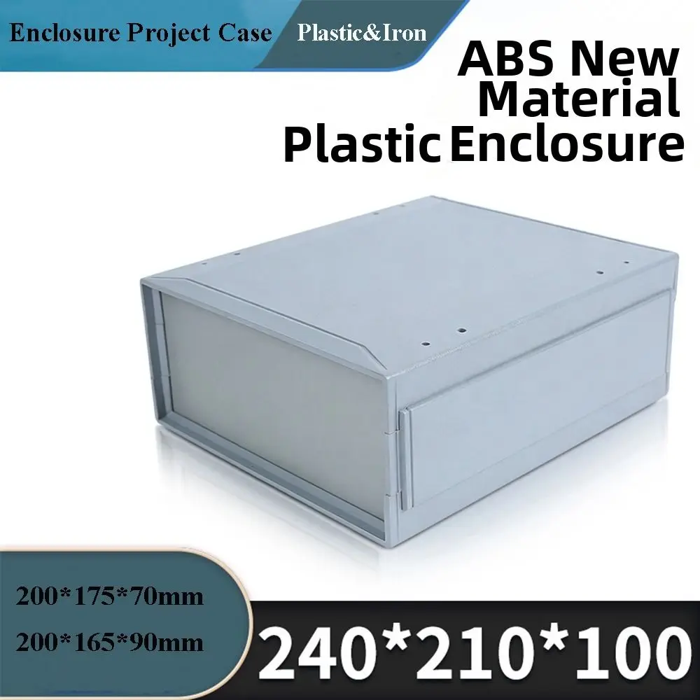 New 3 Sizes Enclosure Project Case Plastic&Iron Grey DIY Junction Box Electronics Enclosure Box