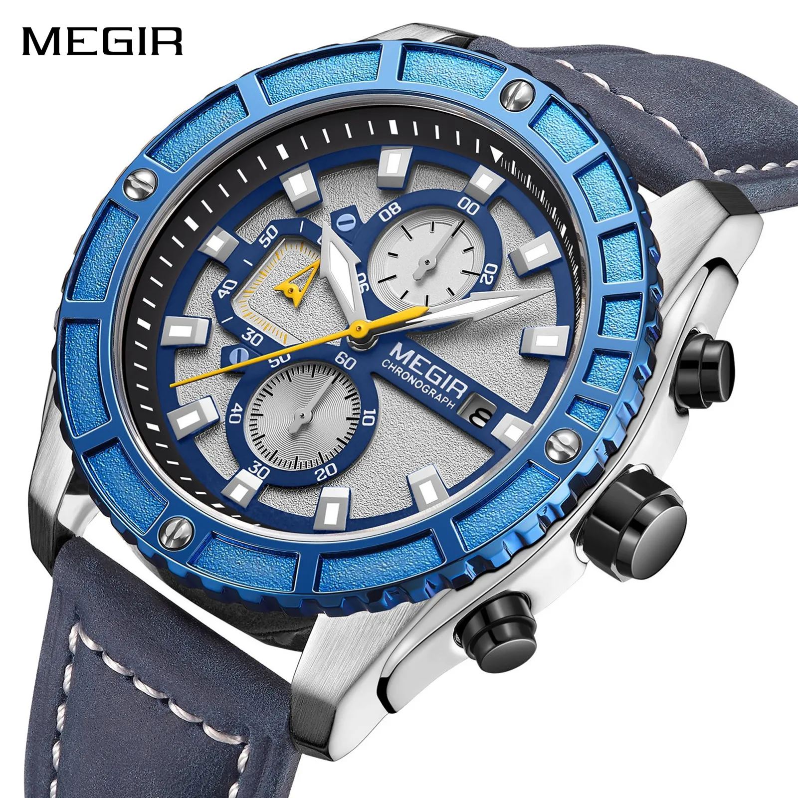 

MEGIR Fashion Men's Sport Watches Waterproof Luminous Man Quartz Military Wristwatch Clock Gift for Men Relogio Masculino 2119