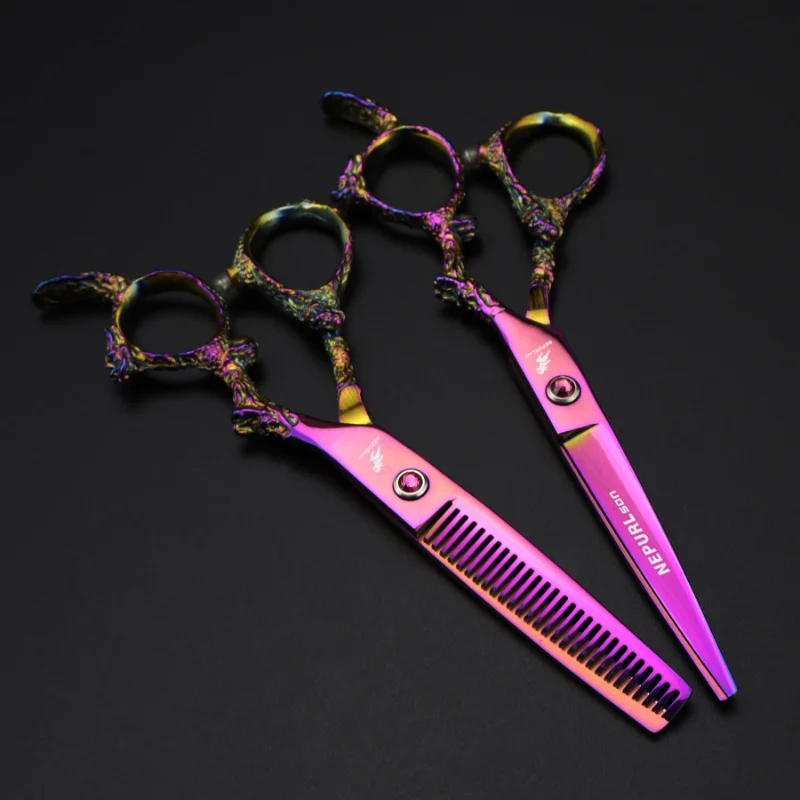 

Nepurlson 6 Inch Hairdressing Scissors Thinning Styling Tool Hair Scissors Salon Hairdressing Professional Barber Hair Scissors