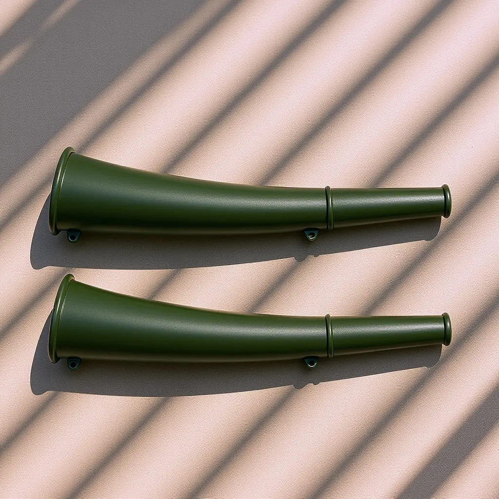 2Pcs Plastic Signal Horn Military Green High Quality Portable Outdoor Horn for Training Emergency Signaling Ceremonies and Youth