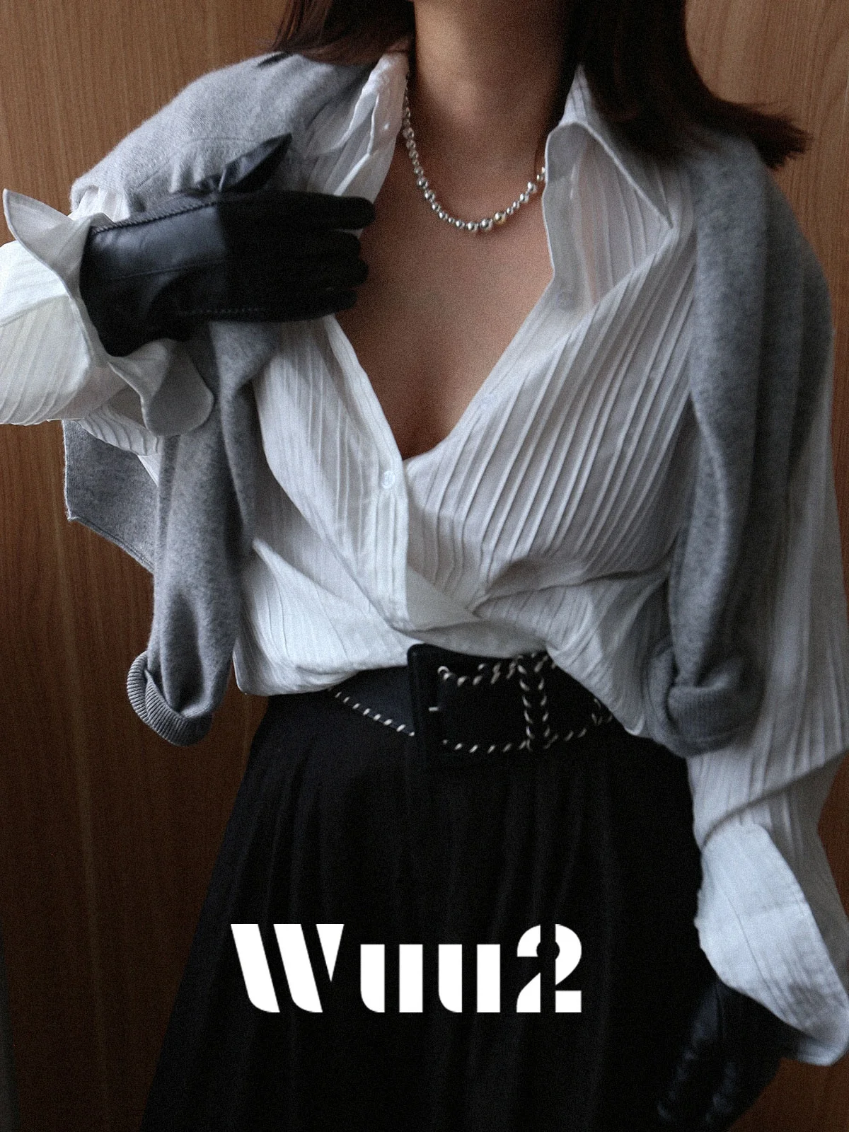 

Женская свободная рубашка Wuu2 Parallel Time Space с 3D-текстурой и эффектом скульптурной моделировки, с длинными рукавами, повседневная, белая