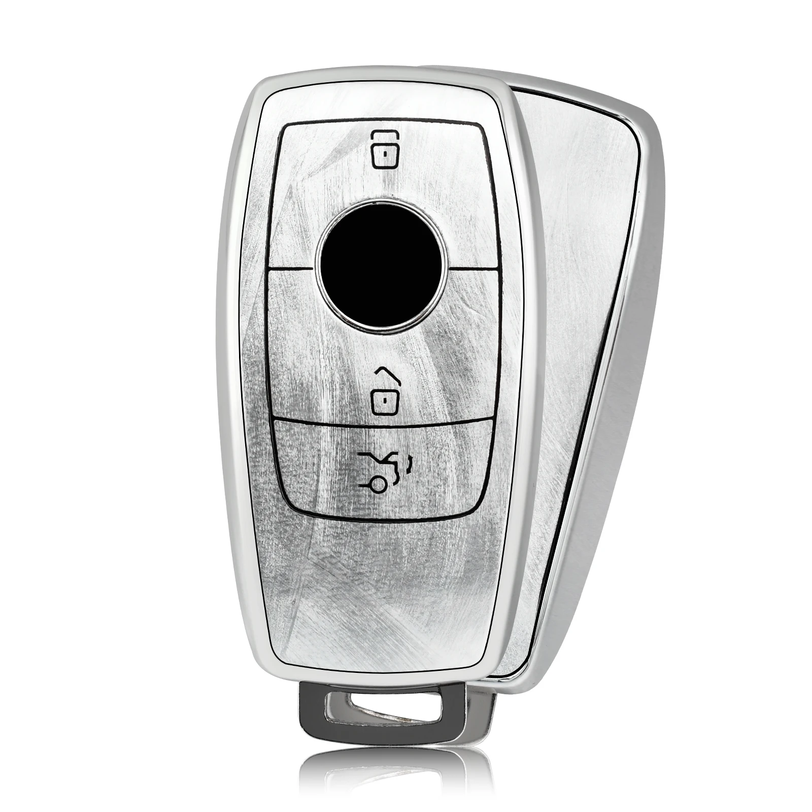 Feather Silver Car Key Shell FOB Cover For Mercedes Benz Key Case C260L car E300L GLC300L A200L Key Cover C200L C200L