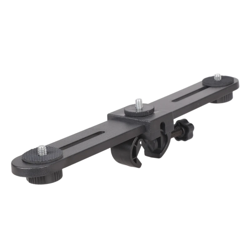 

3 Port Camera Mount Tripod Bracket Adjustable Clamp On Flashlight Holder With 1/4 Thread For LED Light Phone Stand