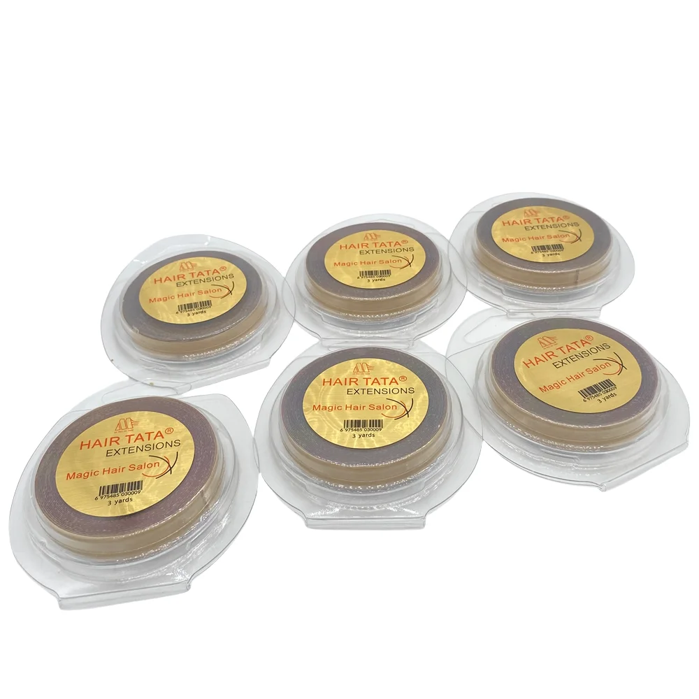 1 Rolle 0,8 cm Breite 3 Yards TATA Haarverlängerungsband Doppelseitiges Klebeband Haarverlängerungsunterstützungsband für Tape-in-Haare – Detail 2