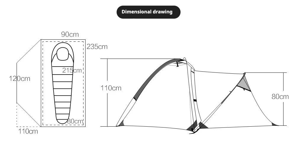 ASTA GEAR Yunshan 1-Doppelschichtzelt – Ultraleichtes, mit Silikon beschichtetes Einzelzelt für Bergsteigen, Wandern und Schneemontage – Detail 5