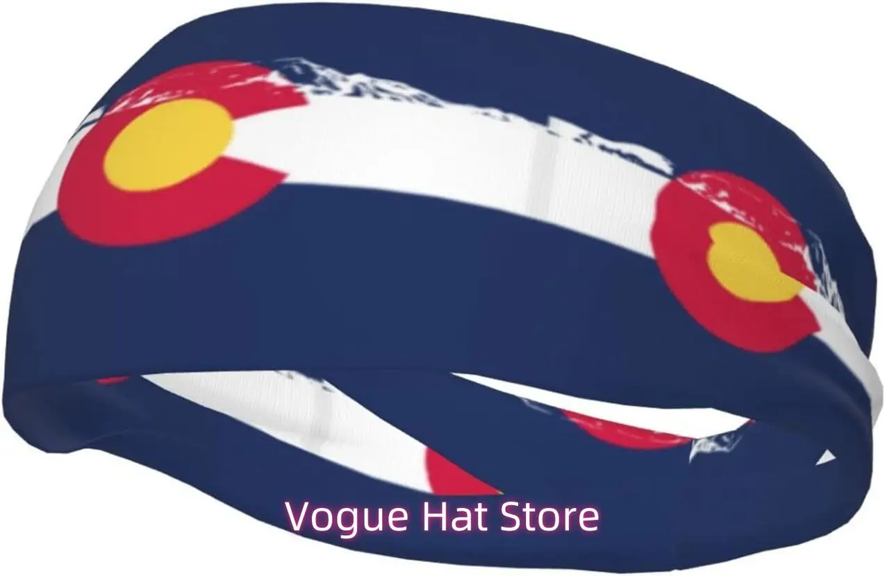 

Повязка на голову для бега с флагом Колорадо для мужчин и женщин, нескользящие повязки на повязку