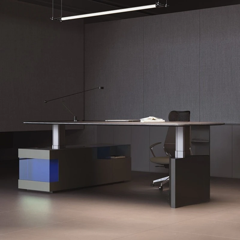 Intelligent electric lifting, desk high-end atmosphere light luxury high-end boss table