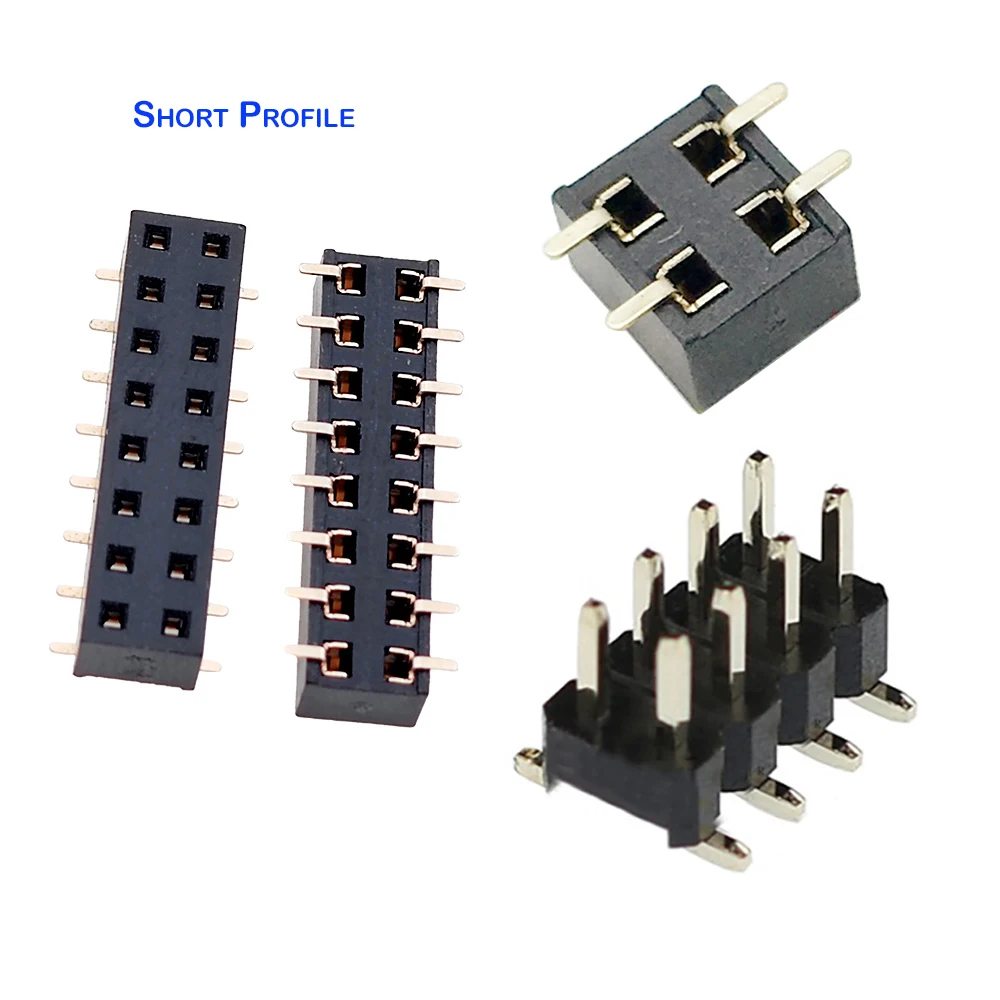 

20pcs 2.54mm PH3.5 2x3P/5P/10P-40P Double Row Short Low Profile SMD Surface Mount Male Female PCB Pin Header Socket Connector