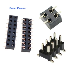 20pcs 2.54mm PH3.5 2x3P/5P/10P-40P Double Row Short Low Profile SMD Surface Mount Male Female PCB Pin Header Socket Connector