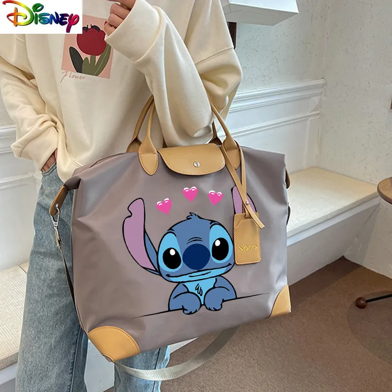 

Disney Fashion Large Capacity Stitch Cartoon Canvas Bag for Women, High Quality Outdoor Storage Travel Handbag Crossbody Bag