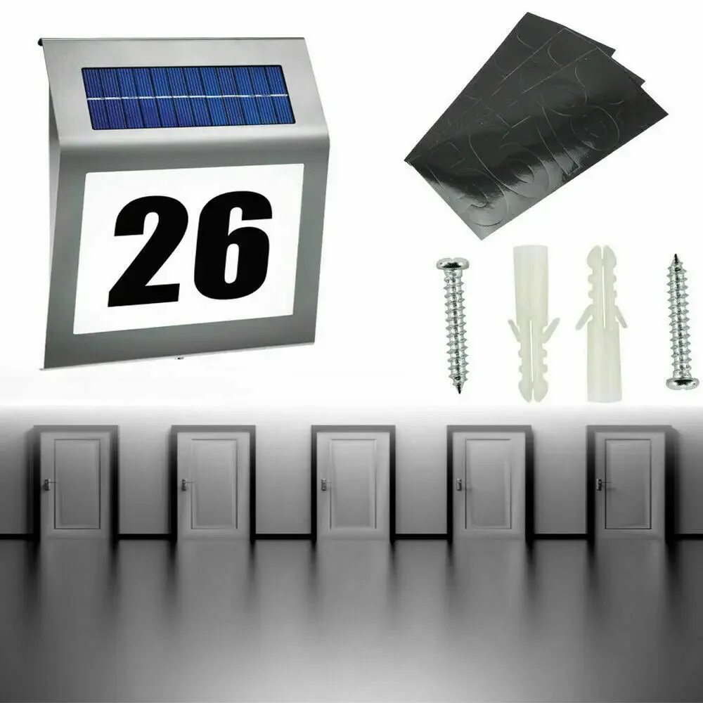 Address Panel, Waterproof, Outdoor Lighting, for House, Courtyard, Sun LED Lamp, House Numbers