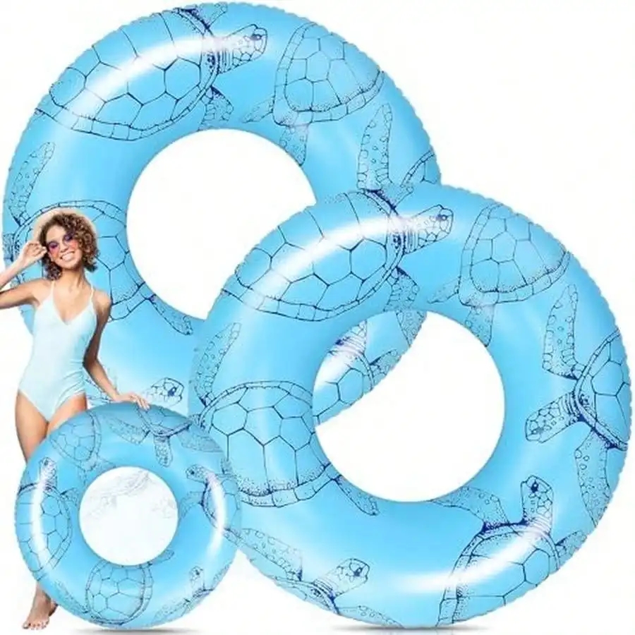 

2 Pcs Large Adult Float Tube 47.24 Inches Hawaii Inflatable Pool Ring Floats Single Sided Printing Inflatable Pool Tube Swimming Ring For Adults Summer Beach(Hawaii,Green,Blue), Pool Inflatable, Beach Essentials, Pool Float