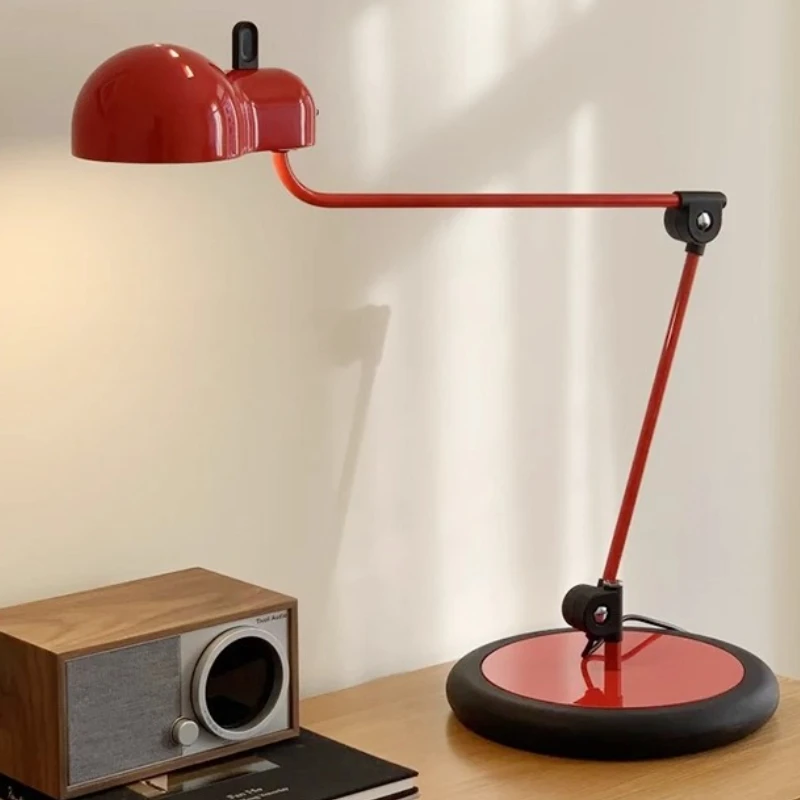 

Italy Minimalist Carbon Steel Rocker Arm Table Lamps LED E27 Medieval Desk Light Living Room Restaurant Study Bedroom Reading