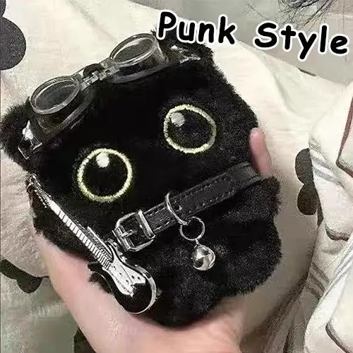 

Small Pendant Cuddly Ins Black Cat Plush Dolls Cute Black Plush Keychain Bag Decor Doll Keychain Cat Keychains Bag Accessories