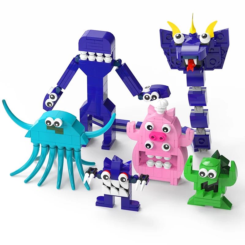 Nieuwe Monster Tuin Banban Action Figures Bouwsteen Set Horror Vreemdeling Monster Halloween Speelgoed Voor Kinderen Kerstmis Decoratie