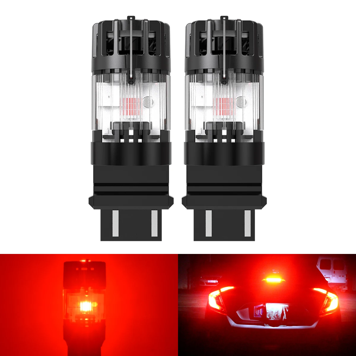 

2x T25 3157 Canbus Led Car Lights High Power Turbo Diode DC 12V Brake Stop Day Light DRL For Ford Crown Victoria Edge 2007~2015