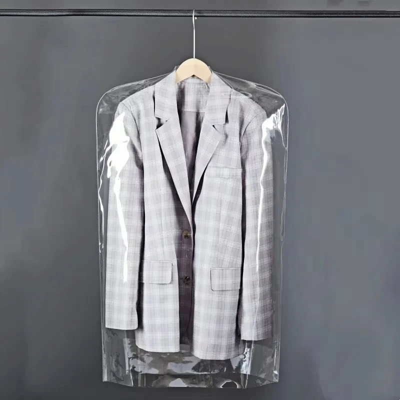 5/10pcs Transparent Clothes Dust Cover Waterproof Garment Bag Jacket Suit Protector MoistureProof Wardrobes Clothes Organizer