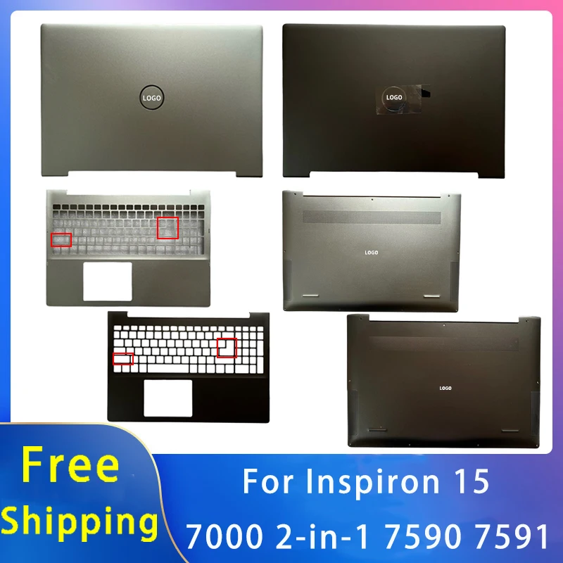 New For Dell Inspiron 15 7000 2-in-1 7590 7591 ; Replacemen Laptop Accessories Lcd Back Cover/Palmrest/Bottom With LOGO