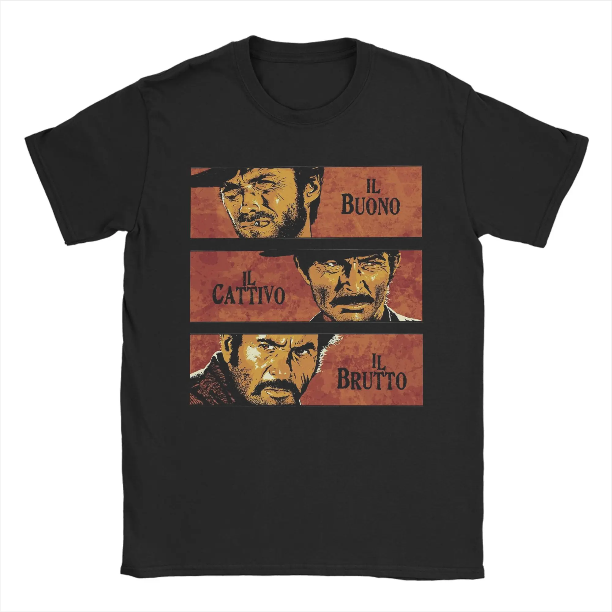 The Good, the Bad, and the Ugly Graphic Print T Shirts for Men Women 100% Cotton Tee Shirt Clothing