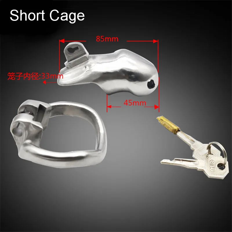 Stainless steel Male Chastity Belt Cock cage Penis Lock chastity device Cock ring sex toys for men CB6000 view 3
