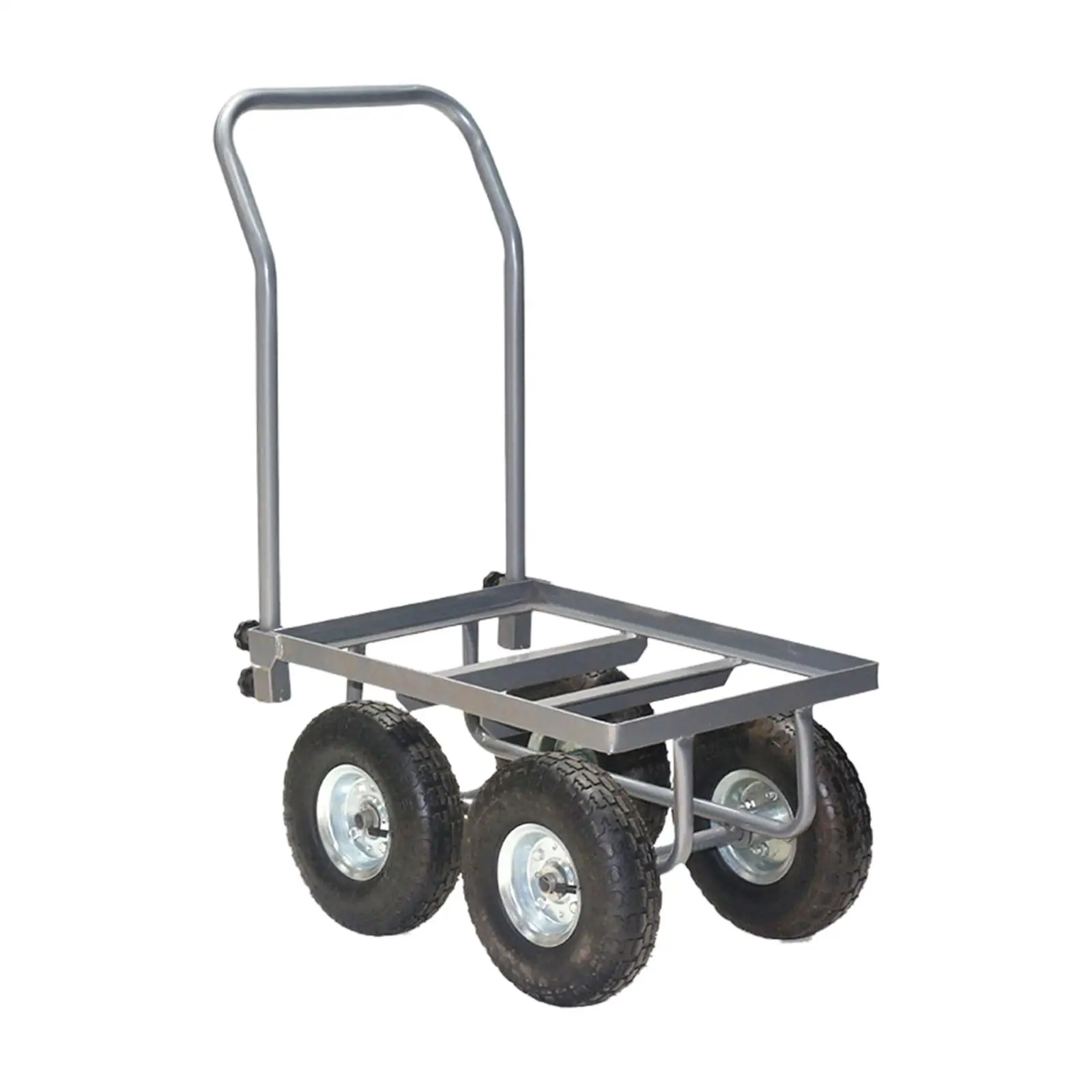 Folding Platform Truck with 4 Wheel Heavy Duty Platform Trolley Hand Push Cart for Garden Office Transport Moving Drinks Crates