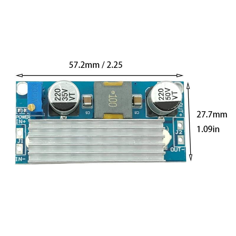100W High-Power Adjustable DC-DC Boost Module Power Supply Digital Voltage Display 3-35V Input 3.5-35V Output for Electronics