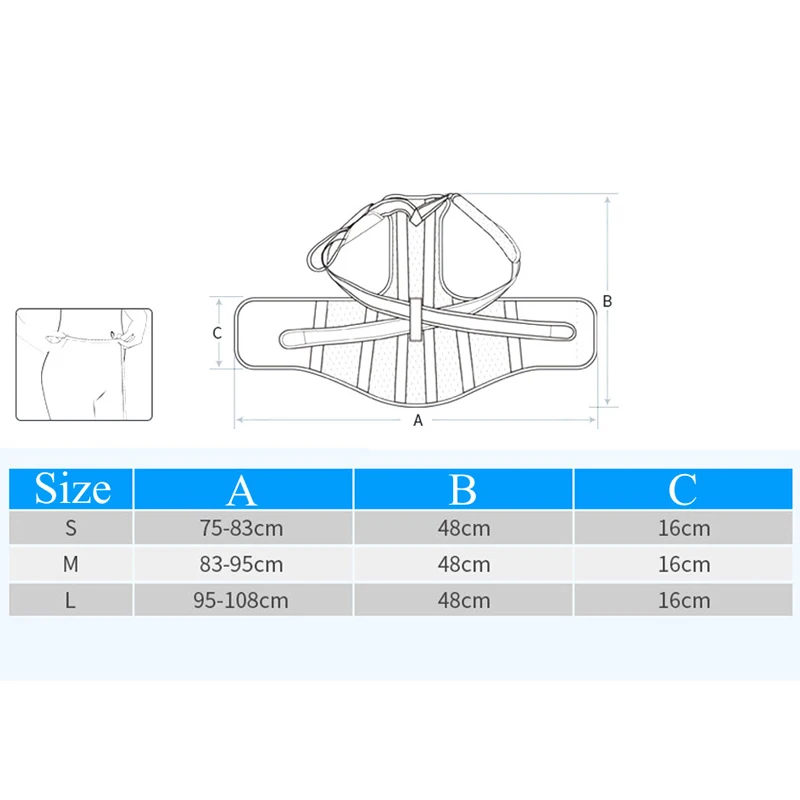 1Pcs Back Support,Adjustable Posture Corrector, Improves Posture,Treats Back Pain, Invisible Correction and Shaping of Hunchback