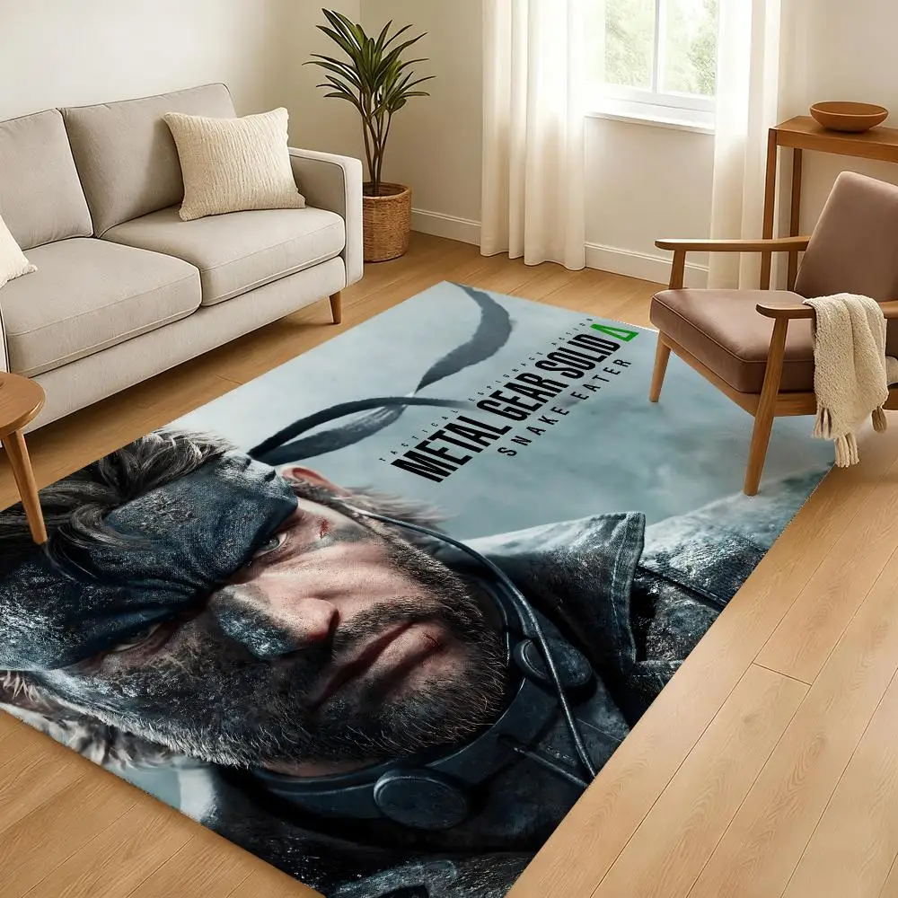 Metal Gear Popular Games Floor Mat Soft Thickened Absorbent Non-Slip Bedroom Living Room Door Mat Home Decor Flannel Rugs