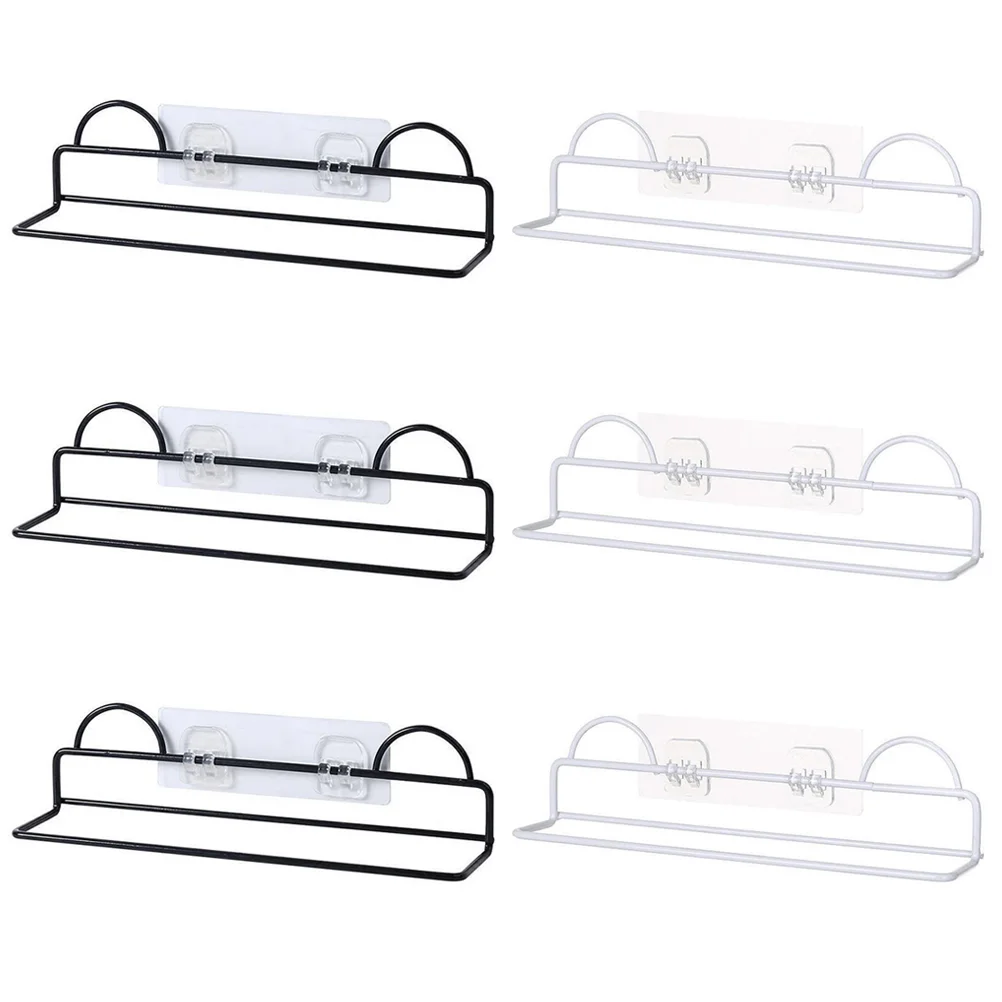 

6 Pcs Bathroom Storage Shoe Rack Shelf Irony Shoes Organizer Monolayer Slipper Holder Household Domestic Wall-Mounted Hanging