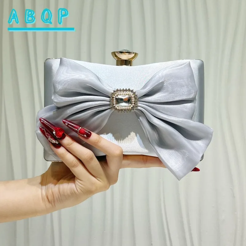 Dinner Party Women's Bag Luxury Brand Diamond-encrusted Sparkling Dinner Party Women's Clutch Bag Diamond Bow Women's Handbag