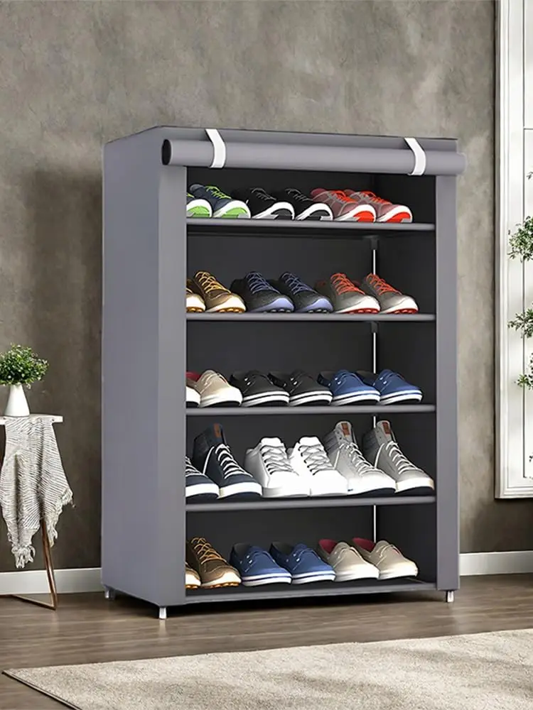 

Shoe Rack with Cover Shoe Organizer Storage for Shoes Boots Large Shoe Storage Shelf Vertical Shoe Rack for Closet