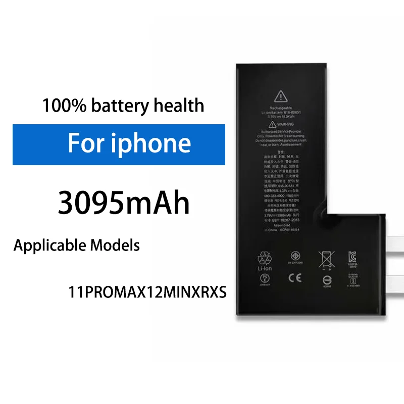 

3969mAh High Capacity Lithium Battery For iPhone 6SP 7 8 X XS XR 11 Pro Max 12 Mini Replacement Battery