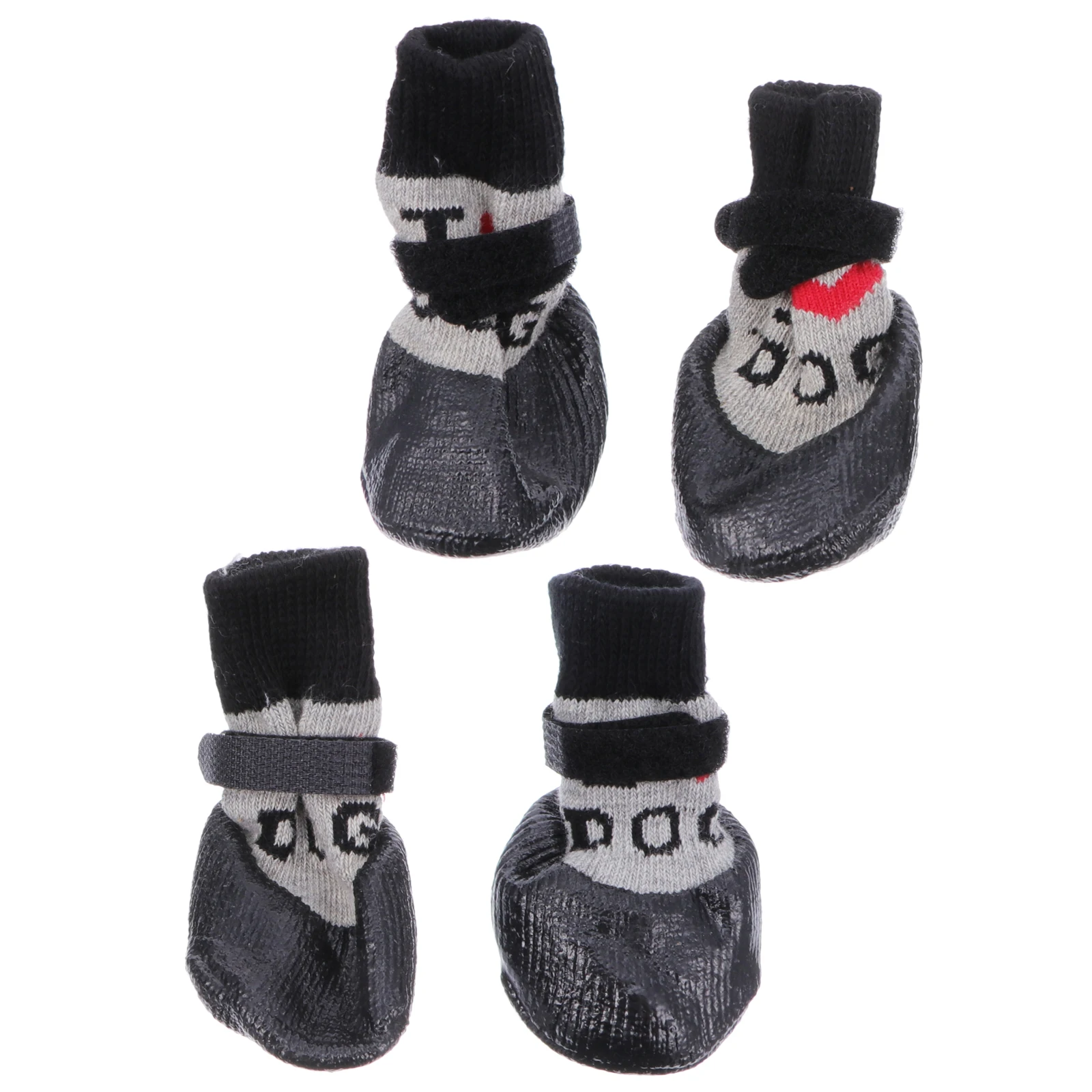 

4 Pcs Pet Footwear Fine Workmanship Dog Shoes Boot Cute Paw Protectors Yarn Puppy