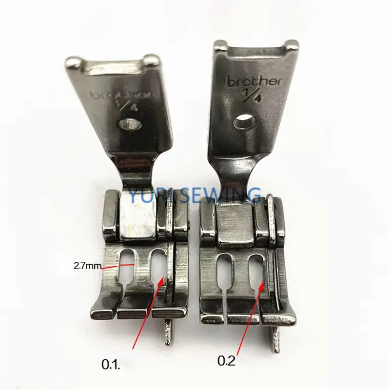 Large-hole presser foot fordouble-needle machine thick material jeans stop flange positioning industrial sewing machine parts