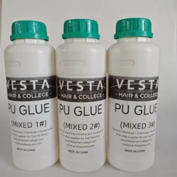 Vesta Pu-Kleber, gemischt, bereit für die Herstellung von Klebebändern, Haarverlängerungen, Toupet-Topper, 500 g/Flasche