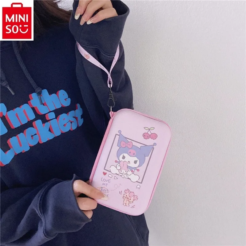 MINISO Hello Kitty Jade Guigou Printed Wrist Strap Earbuds with Key Storage, Anti Drop and Anti Loss Student Handbag