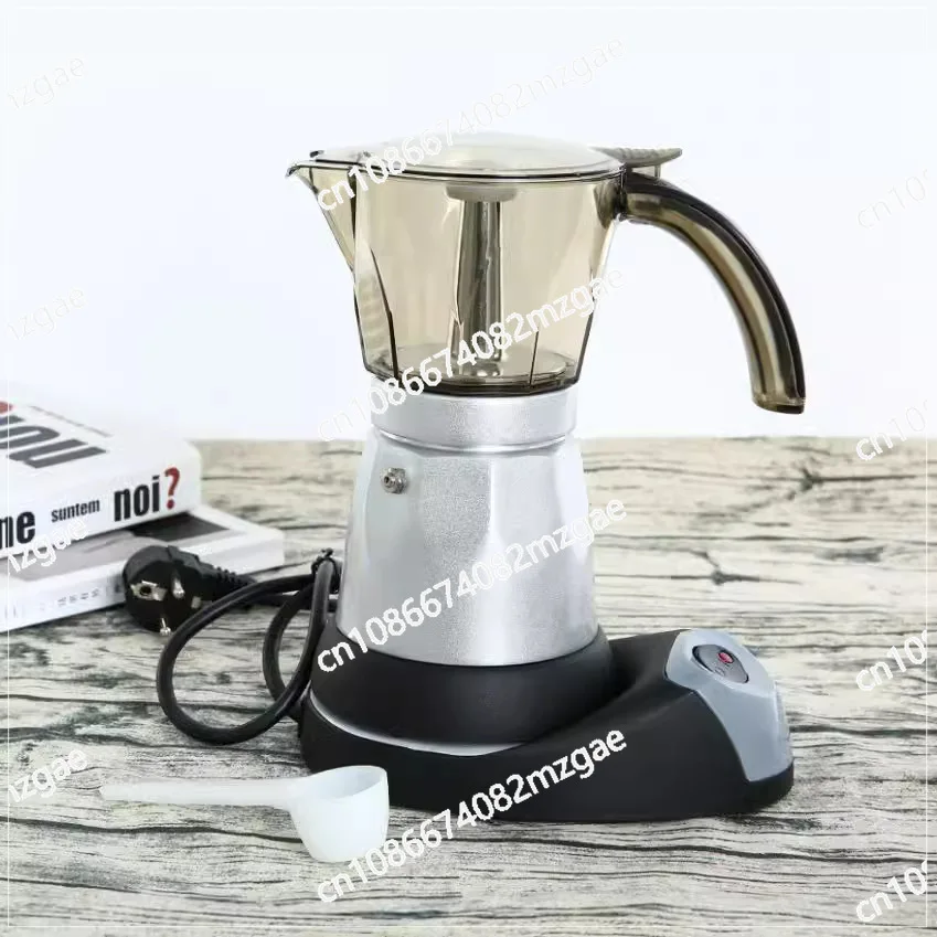 220V Plug-in Coffee Appliance Office Coffee Pot Coffee Machine Convenient Aluminum Electric Heating Mocha Pot