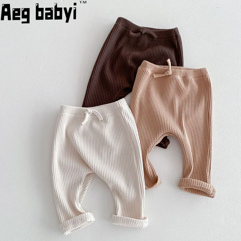 

Baby Simple Solid Leggings Girls All-match PP Skinny Pants Kids Cotton Elasticity Slim Pants Newborn Boy Stretch Trousers 0-24M