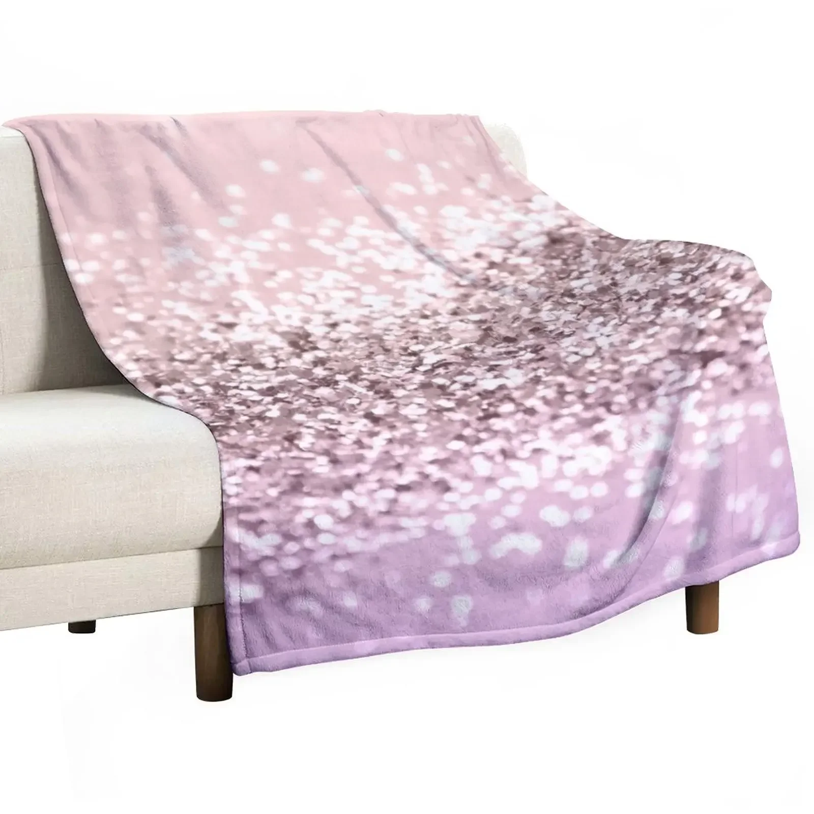 

Sparkling BLUSH Glitter #1 (Faux Glitter) #shiny #decor #art Throw Blanket Sofa Quilt Soft Beds Large Retros Blankets