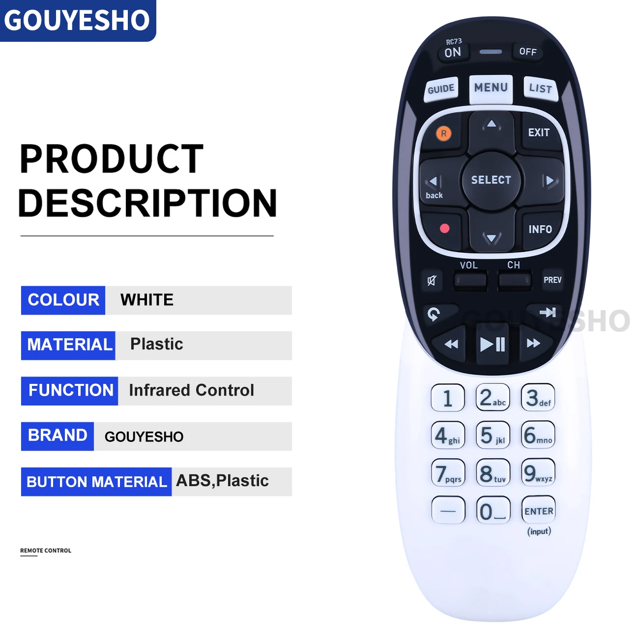 Pengganti Remote Control IR/RF RC73 baru kompatibel untuk Remote Control Directv RC71 RC72