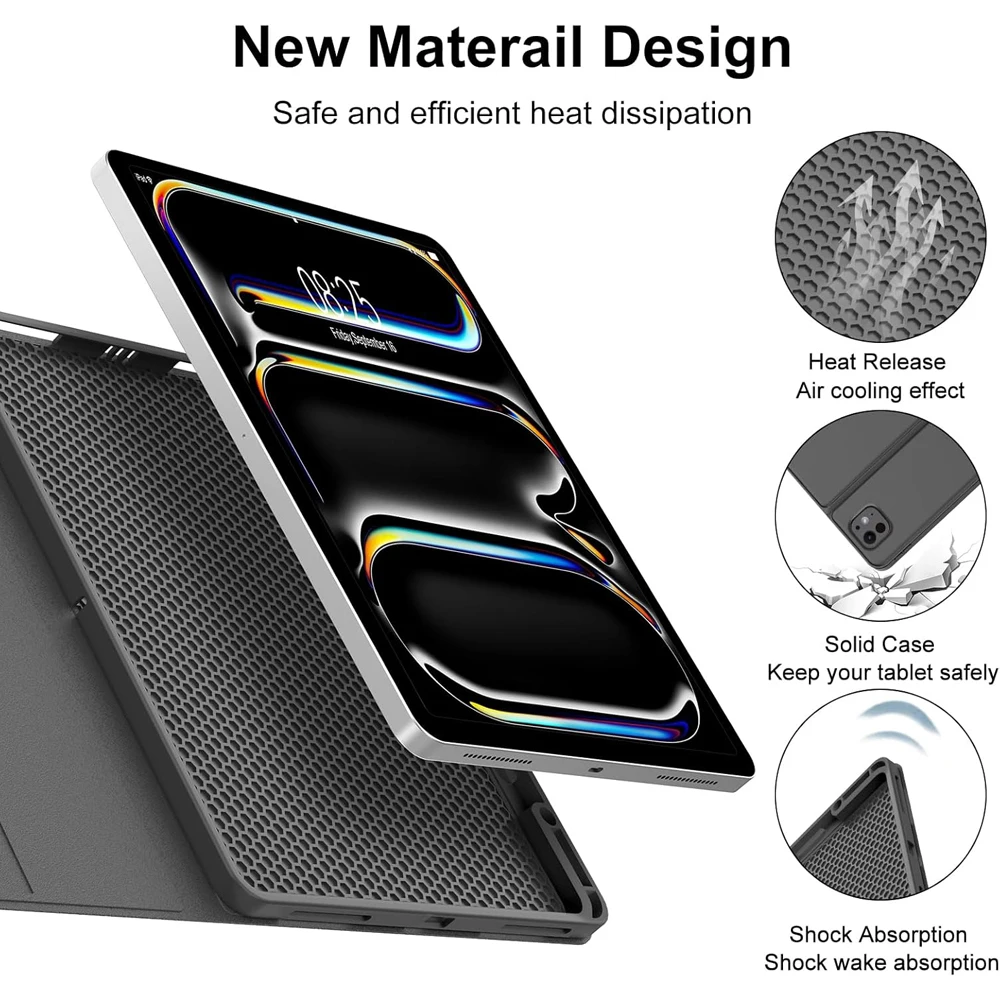 Keyboard Case for iPad Pro 13 Inch (M4) 2024, Detachable Wireless Bluetooth Keyboard  for iPad Pro 13