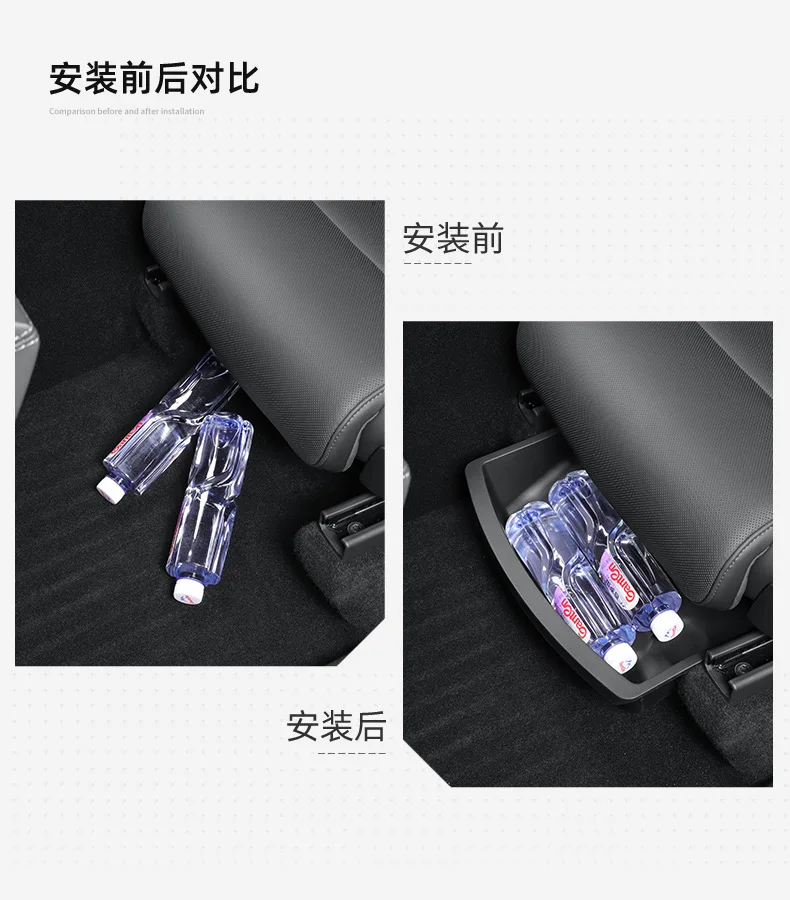Untersitz-Aufbewahrungsschubladen für Tesla Model YL 2026 Vordersitz Wasserdichte Organizer-Box für 6-Sitzer Ausziehbar Werkzeugfreie Installation – Detail 5