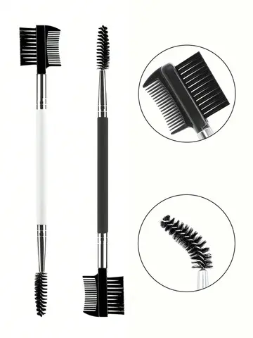1/2/5PCS 3 Head Eyebrow Eyelash Shaper Double Head Brush Makeup Grooming Tool Cosmetic With 3 Different Spoolie Brushes