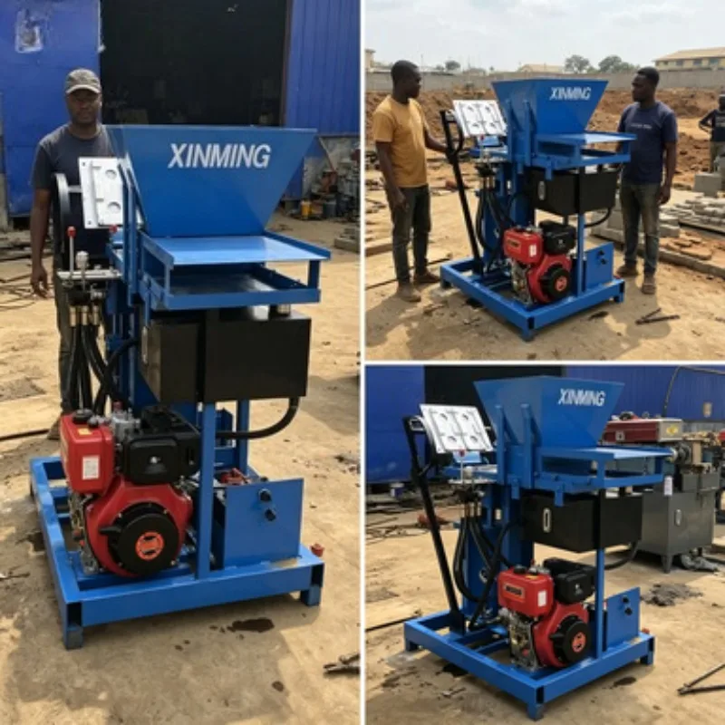 Heavy-Duty Automatic Diesel Brick Making Machine Concrete Brick Making Machine Brick Making Machinery Full Set