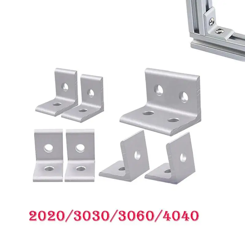 

10Pcs 2020 2 Hole 90 Degree Vertical Corner Piece Conversion Connecting Piece 3030 3060 4040Profile Corner Piece Corner Code CNC