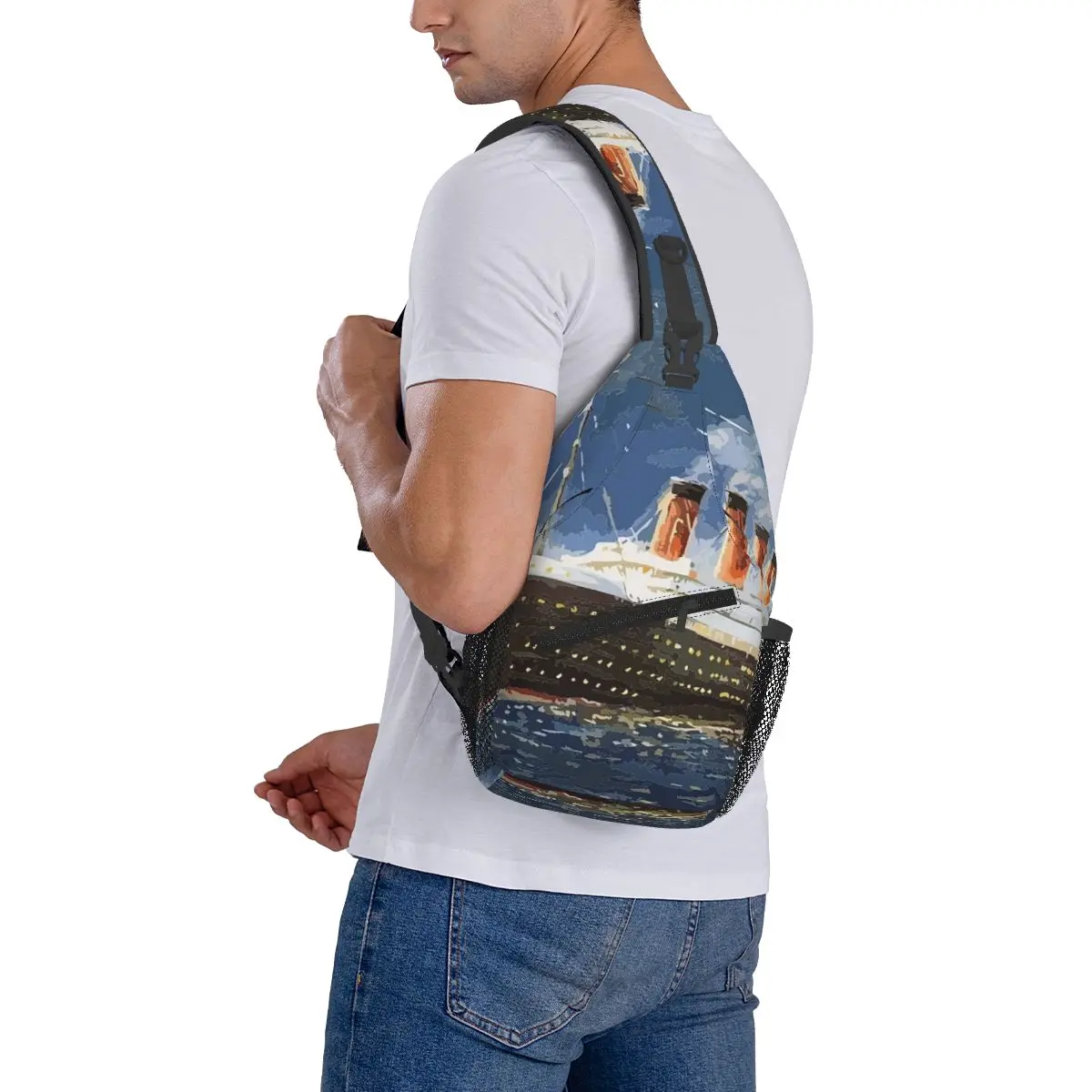 The Most Popular Ship Of All Times, Titanic. Sling Backpack Sling Bag Hiking Chest Bag Daypack Crossbody Backpack Shoulder Bag