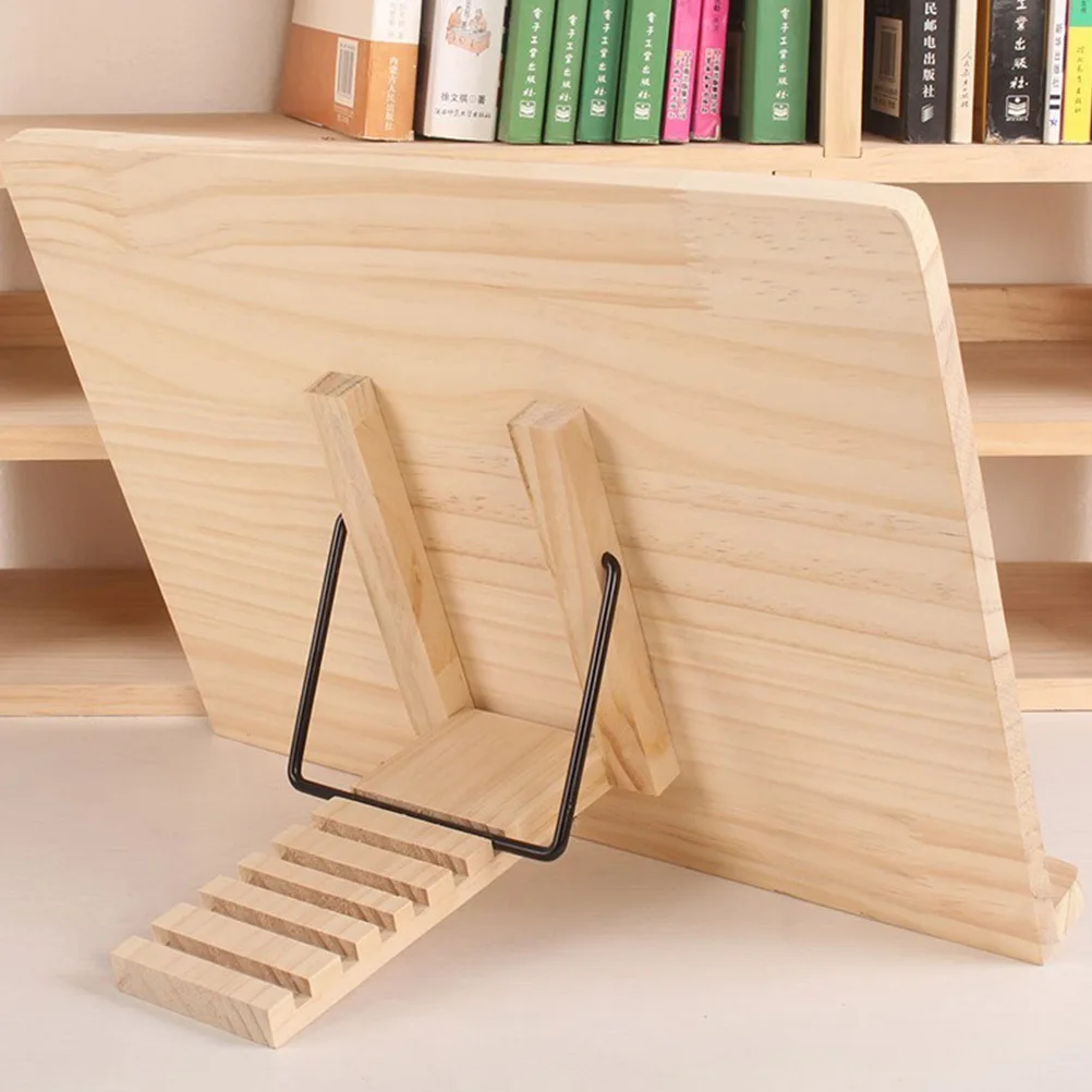 

1Pcs Reading Rack Multifunctional Adjustable Desktop Book Holder Wooden Book Stand for Students Music Reading Shelf