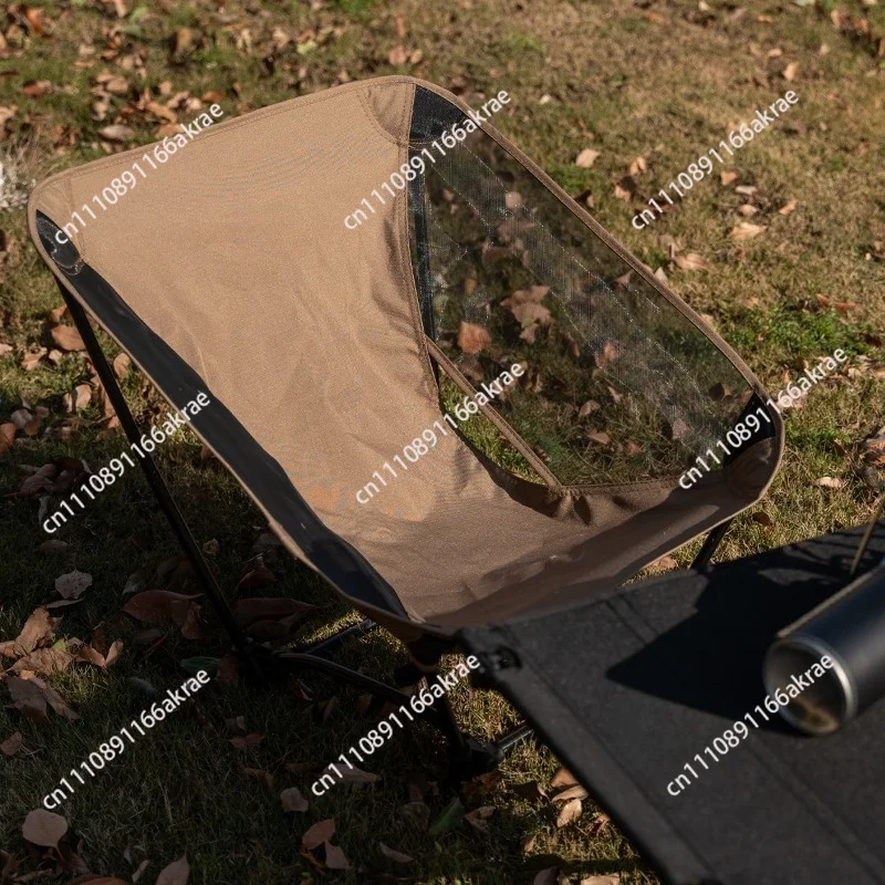Hiking, camping, moon chair, lightweight ground chair, ultra-light outdoor folding four-legged chair