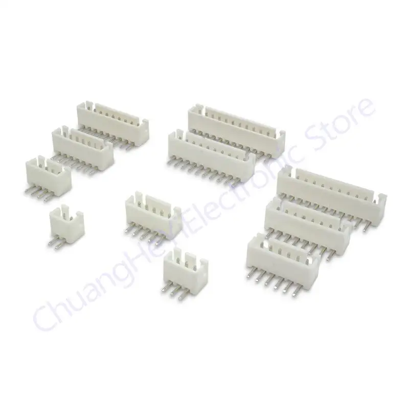 50Pcs/Lot XH2.54 Connector 2.54mm Pin Header XH2.54-2P/3P/4P/5P/6P/7P/8P/9P/10P/11P/14P/16P Curved needle