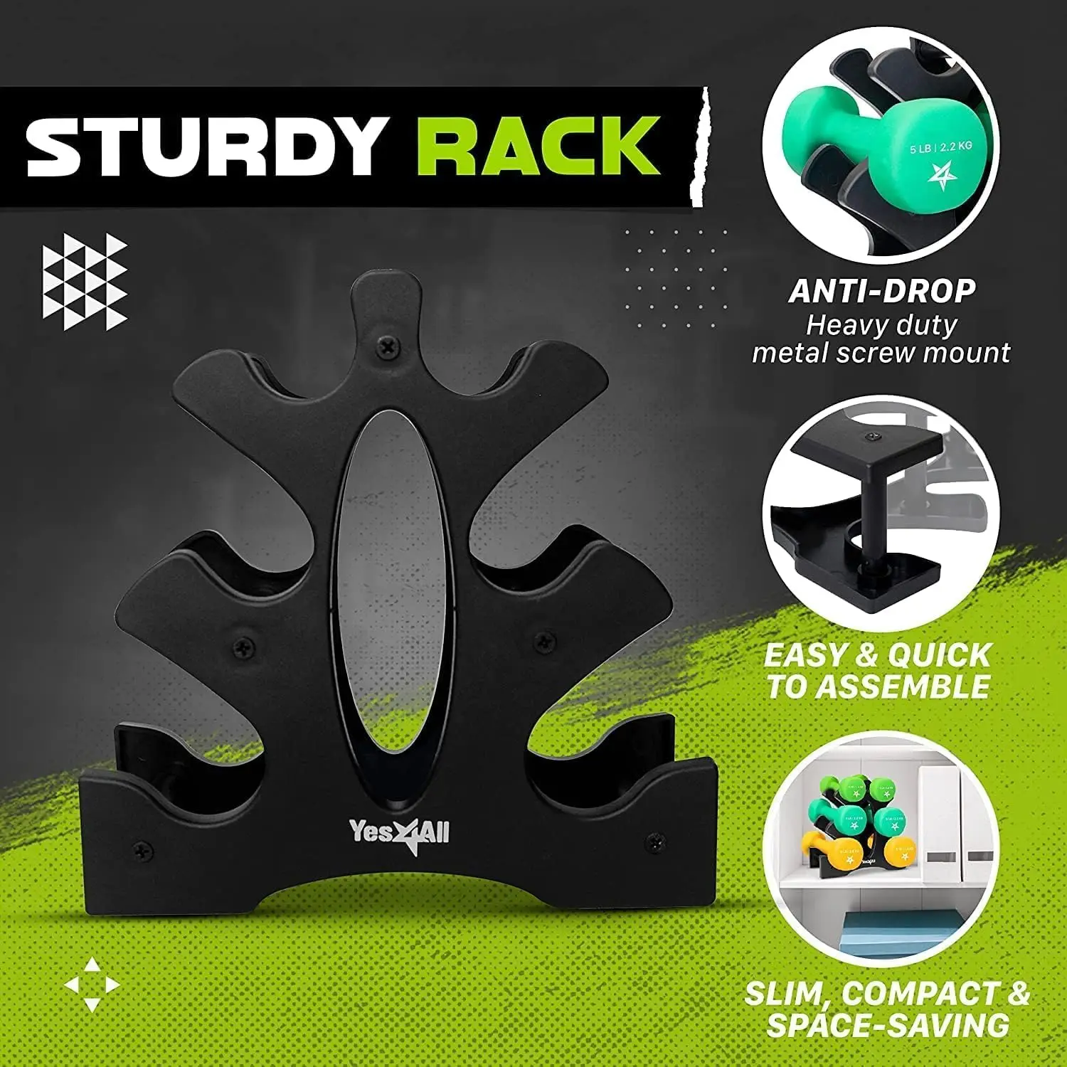 Coated Dumbbell Hand Weight Set 3